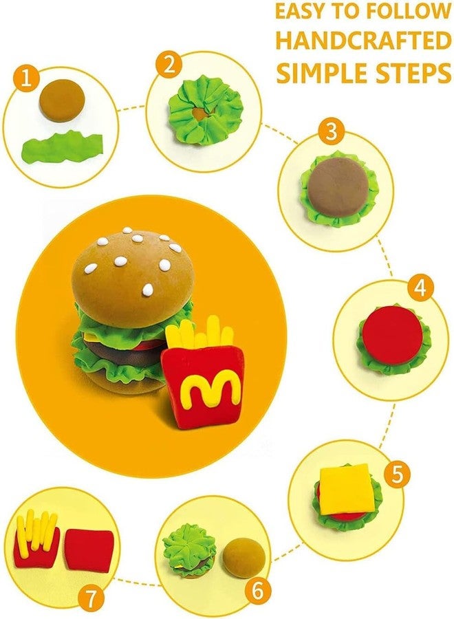 D-Fix صلصال دي-فيكس® ٢٤ قطعة بألوان مختلفة يجف في الهواء للأطفال مع ٦ أدوات نحت، مثالي للأعمال الفنية والحرفية، هدية رائعة للأولاد والبنات في أعياد الميلاد - متعدد الألوان - Image 2